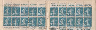 Carnet192C5série100 - Philatélie - Timbre de France n YT 192C5 carnet d'usage courant - Timbres de collection