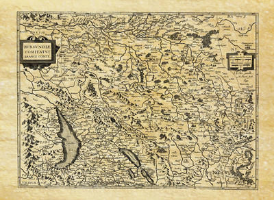 Carte régionale de la Franche Comté - Philatélie - Reproductions de cartes géographiques anciennes