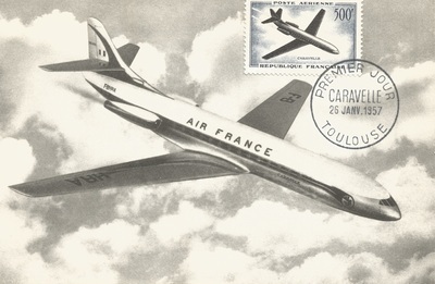 CarteMaximumPA36 - Philatélie 50 - Carte Maximum 1er jour PA 36 Caravelle