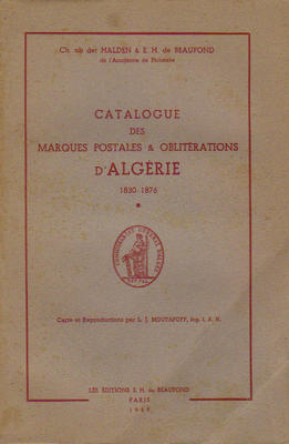 Catalogue Marques Postales Algérie - Philatelie - catalogue philatélique d'occasion