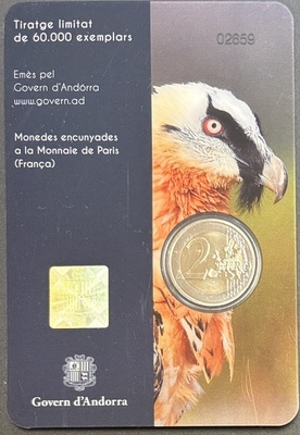 CCAND2025TRENCALOS, Philatélie 50, Coincard 2€ 2025 Andorre Trencalos