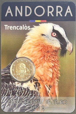 CCAND2025TRENCALOS, Philatélie 50, Coincard 2€ 2025 Andorre Trencalos