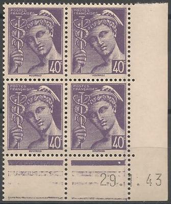 CD548 - Philatelie - Coin daté timbre de France N° Yvert et Tellier 548 - Coins datés de France - Timbres de collection
