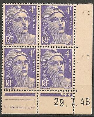 CD718 - Philatelie - Coin daté timbre de France N° Yvert et Tellier 718 - Coins datés de France - Timbres de collection