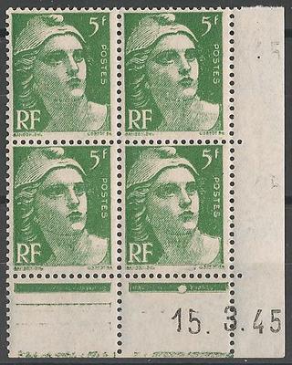 CD719 - Philatelie - Coin daté timbre de France N° Yvert et Tellier 719 - Coins datés de France - Timbres de collection