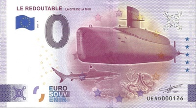 Cherbourg Redoutable2025 - Philatélie 50 - Billet Euro souvenir Cherbourg Redoutable 2025