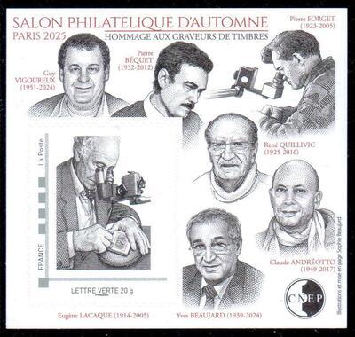 CNEP101, Philatélie 50, Bloc CNEP 101, graveurs de timbres 2025