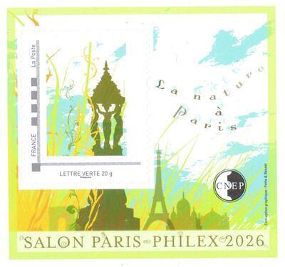 CNEP104, Philatelie 50, Bloc CNEP Salon Paris Philex 2026 – La Nature à Paris