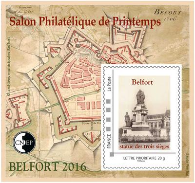 CNEP 71 - Philatelie - bloc CEP - salon philatelique de printemps Belfort