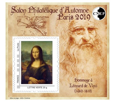 CNEP 2019 Léonard de Vinci - Philatelie - bloc CNEP - timbre de France de collection
