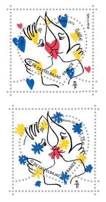 Coeurs JC C - Philatelie - timbres de France autoadhésifs