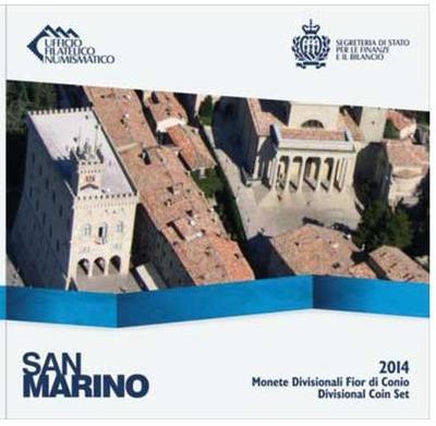 Coffret BU Saint Marin 2014 - Philatelie - pièces euros Saint Marin 2014