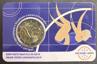 Coincard 2 € Finlande 2025, Philatélie 50, Athlétisme fin
