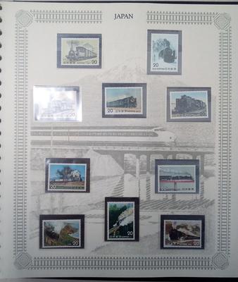 CollectionTrains - Philatelie - Belle collection de timbres thématiques sur les trains - Timbres de collection