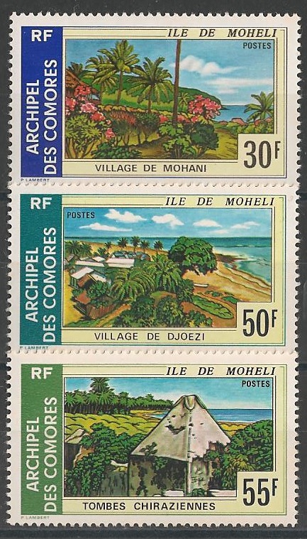 COMO101-103 - Philatélie - Timbres des Comores N° Yvert et Tellier 101 à 103 - Timbres de collection