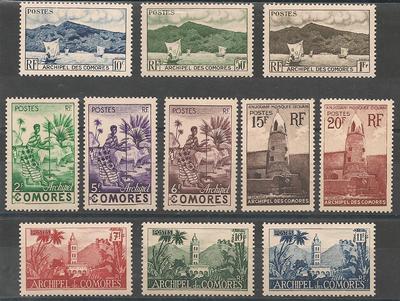 COMO1-11 - Philatélie - Timbres des Comores N° Yvert et Tellier 1 à 11 - Timbres de collection