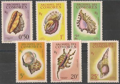 COMO19-24 - Philatélie - Timbres des Comores N° Yvert et Tellier 19 à 24 - Timbres de collection