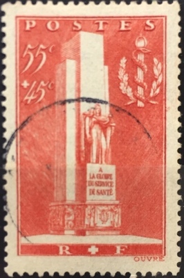 RF395O - Philatélie - Timbre de France n° Yvert et Tellier 395 oblitéré - Timbres de collection