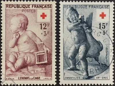 RF1048/49O - Philatélie - Timbre de France n° Yvert et Tellier 1048/49 oblitéré - Timbres de collection