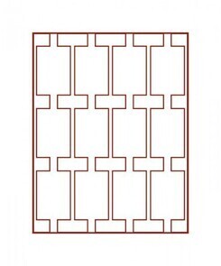 LI2170/1 - Philatélie 50 - Box monnaies plateau STANDARD à 12 alvéoles rectangulaires pour étuis REBECK COIN L 75x50 mm - Médaillers numismatiques
