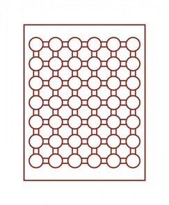 LI2529/1 - Philatélie 50 - Box monnaies plateau STANDARD à 42 alvéoles ronds pour capsules Ø ext. 29,5 mm - Médaillers numismatiques