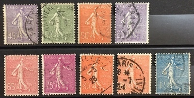 RF197/205O - Philatélie - Timbre de France n° Yvert et Tellier 197 et 205 oblitéré - Timbres de collection