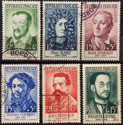 RF1166/1171O - Philatélie - Timbre de France n° Yvert et Tellier 1166 à 1171 oblitéré - Timbres de collection