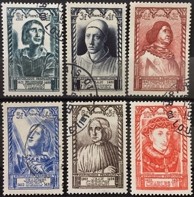 RF765/770O - Philatélie - Timbre de France n° Yvert et Tellier 765 à 770 oblitéré - Timbres de collection