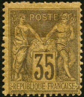RFCL93* - Philatélie 50 - Timbre Classique N°93 Neuf Second choix copie