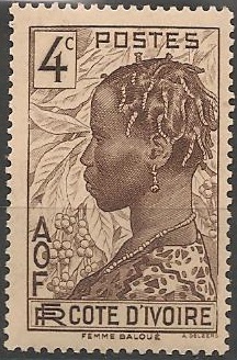 COTI111 - Philatélie - Timbre de Côte d'Ivoire N° Yvert et Tellier 111 - Timbres de colonies françaises - Timbres de collection