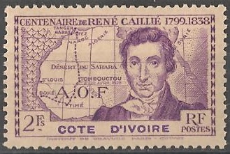 COTI142 - Philatélie - Timbre de Côte d'Ivoire N° Yvert et Tellier 142 - Timbres de colonies françaises - Timbres de collection
