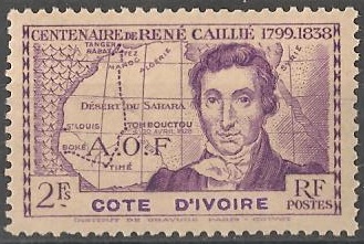 COTI142 - Philatélie - Timbre de Côte d'Ivoire N° Yvert et Tellier 142 - Timbres de colonies françaises - Timbres de collection