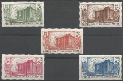 COTSOM172/176* - Philatélie 50 - Timbres de Côte des Somalis N°172 à 176 - émis en 1939