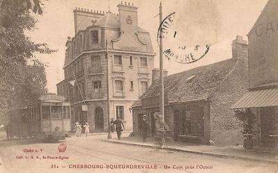 CPA28052015-13 - Equeurdreville - Un coin près l'octroi - Philatélie - Carte postale ancienne de Equeurdreville - Cartophilie - Cartes postales de collection