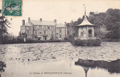 CPA50BROC2610176 - Philatelie - Carte postale ancienne Le Château de Brocqueboeuf - Cartes postales anciennes de collection