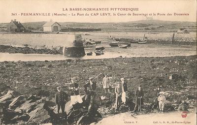 CPA50FER22 - Philatélie - Carte postale ancienne de fermanville Le port du cap Levy - Cartes postales de collection - Cartophilie