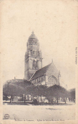 CPA50SMDM0202184 - Philatelie - Carte postale ancienne Sainte-Marie-Du-Mont - L'Eglise - Cartes postales anciennes