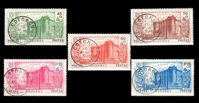 DAH115/119OBL, Philatelie 50, Timbres du Dahomey N° YT 115/119 oblitérés