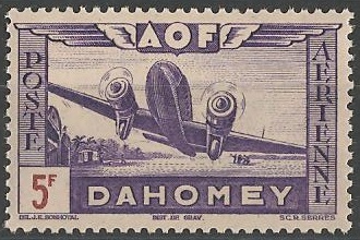 DAHPA14 - Philatélie - Timbre Poste Aérienne du Dahomey N° Yvert et Tellier 14 - Timbres des colonies françaises - Timbres de collection