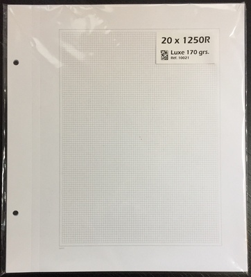 DAVO1250R-LX - Philatélie 50 - Recharges Feuilles blanches Luxe 170gr Davo