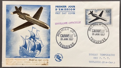 FDCPA36 - Philatélie - timbres de France Poste Aérienne N° YT36 - Enveloppes 1er jour de France Aviation