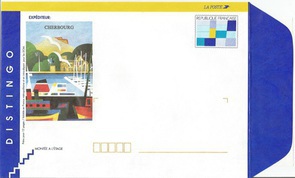 EP2005-E- CHERBOURG - philatelie-entiers postaux-enveloppe distingo-timbres-de-france