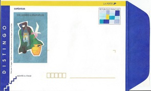 EP2005-E- VILLEDIEU LES POELES - philatelie-entiers postaux-enveloppe distingo-timbres-de-france