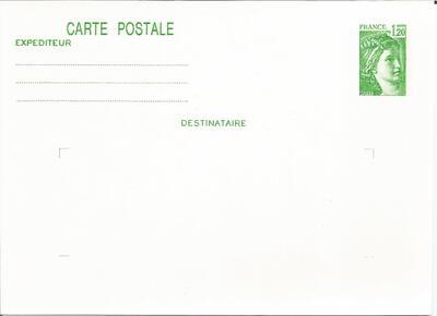 EP2101-CP1- Philatélie - Entiers Postaux - timbres de France