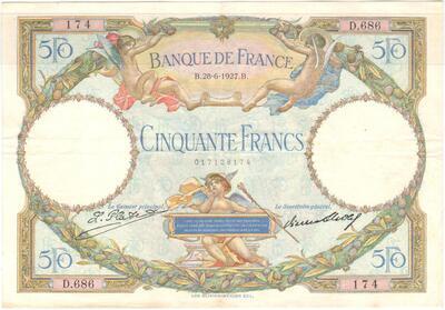 F15/01/D686, Philatelie 50, Billet de France 50 Francs Merson 28/06/1927