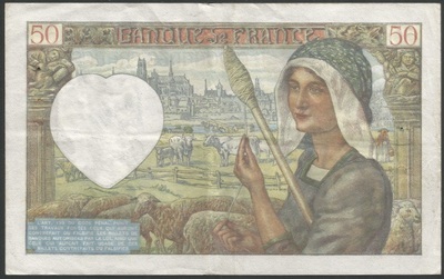 F19/17/42799-1 - Philatélie 50 - Billet 50 francs JACQUES COEUR 1941 SUP