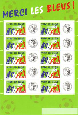 F3936 A - Philatelie - timbres de France personnalisés en feuille