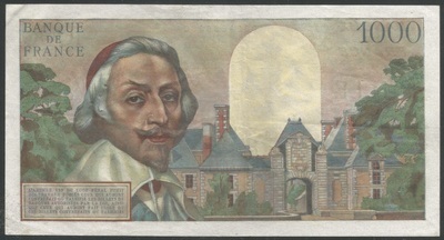 F42/9/SUP/36290-1 - Philatélie 50 - Billet 1000 francs RICHELIEU 2/12/1954 SUP