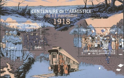 F5284 - Philatelie 50 - feuillet de timbres de France N° F5284 de 2018 - 11 novembre 1918