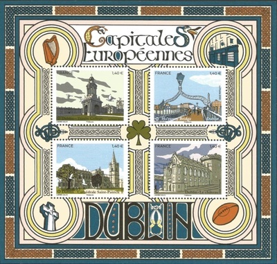 F5384 - Philatelie 50 - feuillet de timbres de France N° F5384 de 2020, Dublin